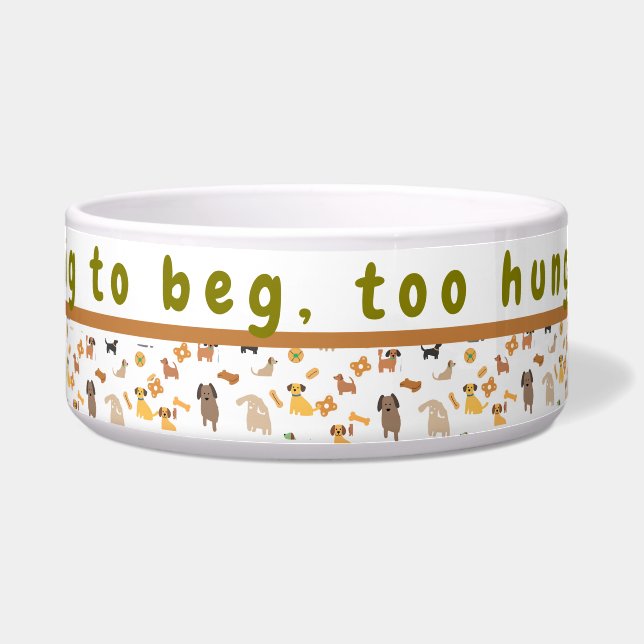 Tigela Pet Bowl Personalizado De Cão Grande E Engraçado P (Frente)