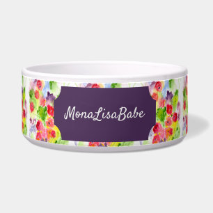 Tigela Pet Bowl personalizado de fantasia floral