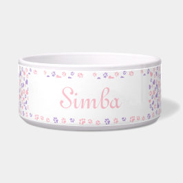 Tigela Pet Bowl Personalizado Pw Cat Paw Impressão e Padr