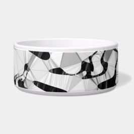 Tigela Pet Bowl preto e branco em movimento