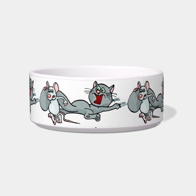 Tigela Pet Bowl/Rato Pegando um Gato (Direita)