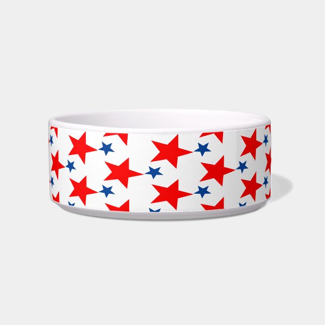 Tigela Pet Bowl, Red and Blue Star (Direita)