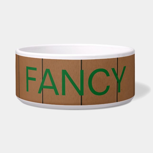 Tigela Pet Bowl Rustic com Wooden Log Wall Design (Frente)
