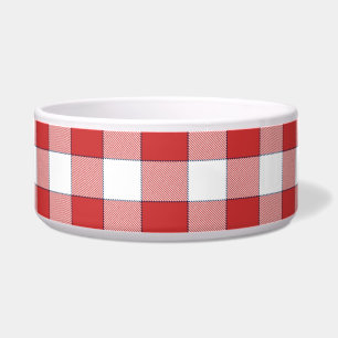 Tigela Pet branco-vermelho-branco do Picnic do País Elega