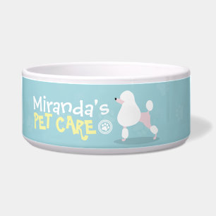 Tigela Pet Care Sitting Bathing Grooming Salon Comida Com