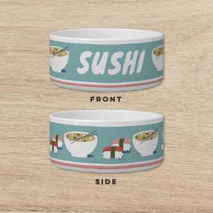 Tigela Pet de Gato Sushi e Miso