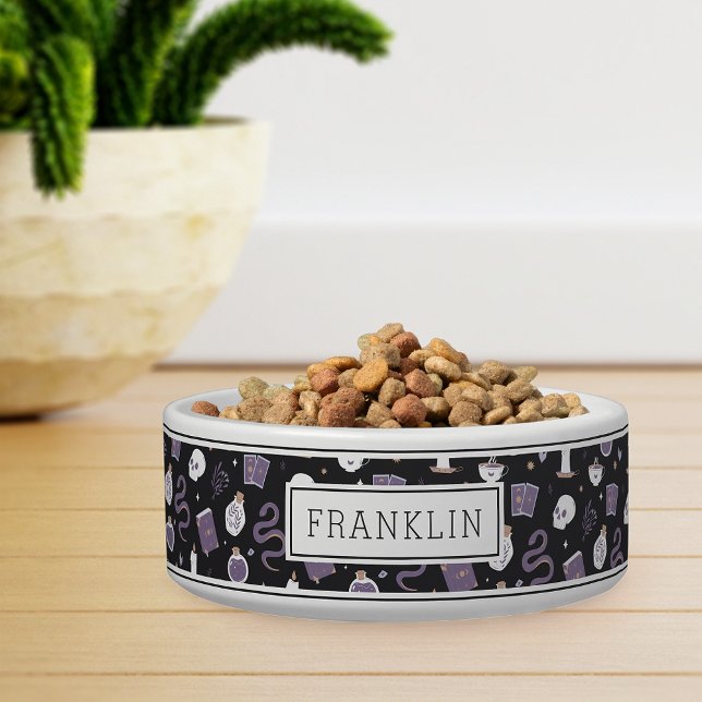 Tigela Pet De Padrão De Cristal De Mystic Boho E Cobra (Criador carregado)