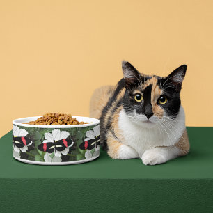 Tigela Pet de Padrão de Foto da Borboleta Postman