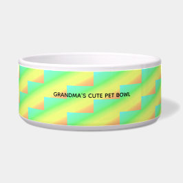 Tigela Pet de Padrão de Verões Tropicais de Arte Moderna