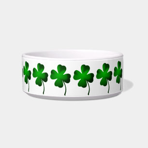 Tigela Pet Dish Verde de Quatro Folhas