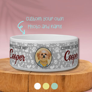 Tigela Pet Feeding Bowl, com Nome e Foto, de Única Cerâmi