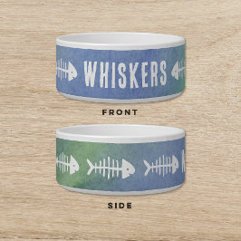 Tigela Pet Gato De Cães De Pata Azul De Peixe