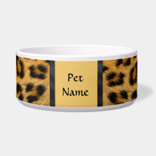 Tigela Pet Leopard Pattern - Personalizar