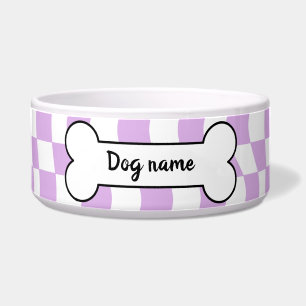 Tigela Pet Name Bowl, com risca rosa