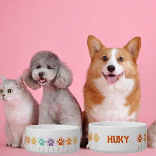 Tigela Pet Name Personalizado - Peças Coloridas