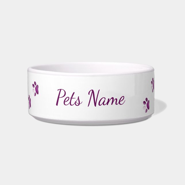 Tigela Pet Name Pet Personalizado Pw Pura Imprimir Pet Bo (Frente)