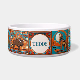 Tigela Pet Personalizado do Azulejo Nativo Americano do S