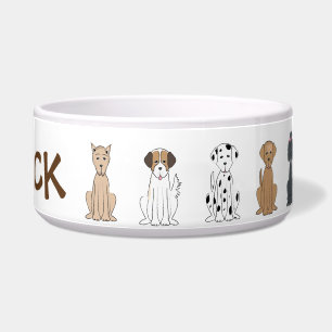 Tigela Pet Personalizado Simples E Simples De Raça De Cac