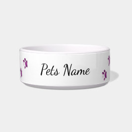 Tigela Pet Pet Pink Paw Pet Personalizado