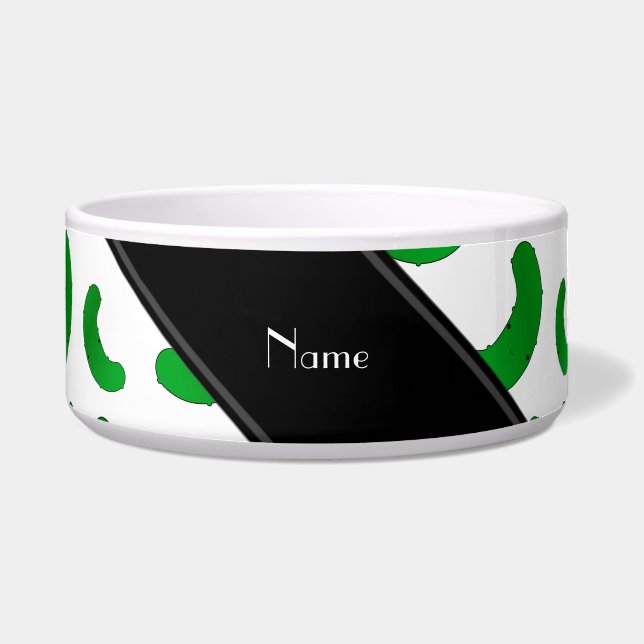 Tigela Picles brancos com nome personalizado (Frente)