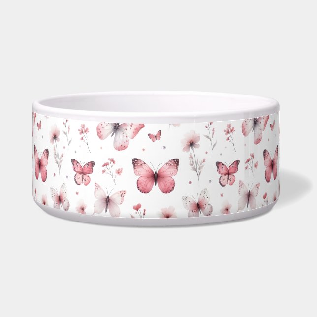 Tigela Pink Butterflies  (Frente)