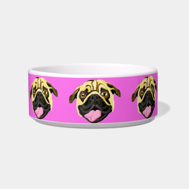 Tigela Pink Dog Face Dog Bowl (Frente)