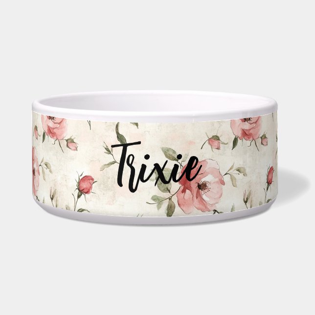 Tigela Pink Roses Floral  (Frente)