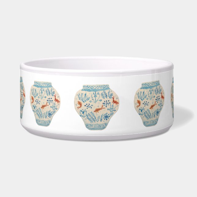 Tigela Pintado à Mão, Ginger Jar Dog Bowl (Frente)