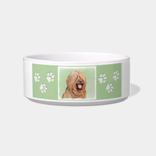 Tigela Pintura de Briard - Arte de Cachorro Original Boni