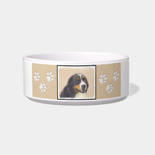 Tigela Pintura De Cão Da Montanha Bernese - Arte Origina