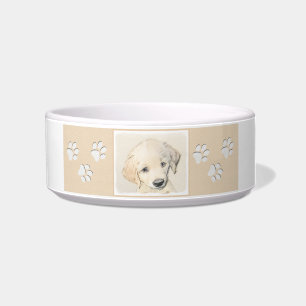 Tigela Pintura De Cãozinho Para Retriever ouro - Arte De 