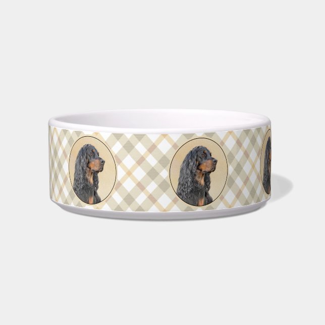 Tigela Pintura de Gordon Setter - Arte de Cachorro Origin (Esquerda)