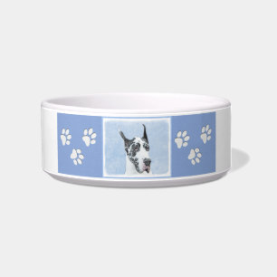 Tigela Pintura de Great Dane (Harlequin) - Arte de Cão Or