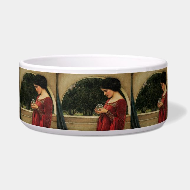 Tigela Pintura de Waterhouse da Mulher Cristal Ball (Frente)