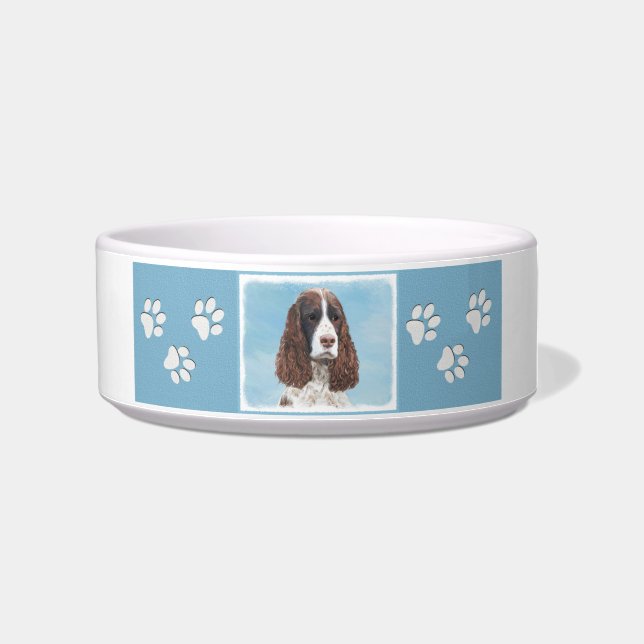 Tigela Pintura do English Springer Spaniel Arte Original  (Direita)