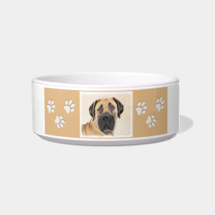 Tigela Pintura em Boerboel - Arte Cachorra Original