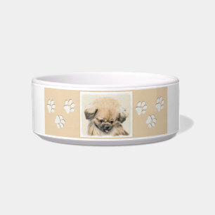 Tigela Pintura em Pekingese - Arte Cachorra Original