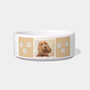 Tigela Pintura Inglesa em Cocker Spaniel - Arte Original