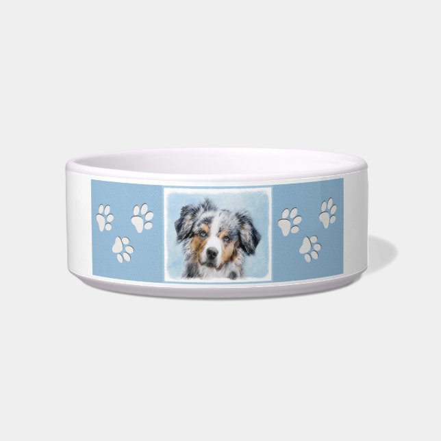 Tigela Pintura Miniatura de Pastor Americano - Arte Canin (Direita)