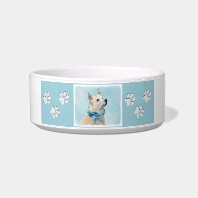 Tigela Pintura Norueguesa de Buhund - Arte Cachorra Origi (Direita)