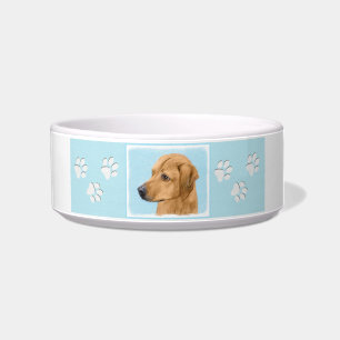 Tigela Pintura Ridgeback da Rodésia - Arte Cachorra Origi
