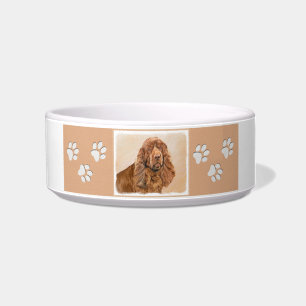 Tigela Pintura Sussex Spaniel - Arte Cachorra Original