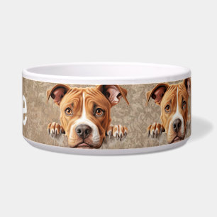 Tigela Pit Bull Americano Peking Puppy Dog Pet