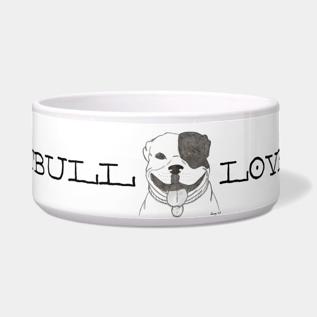 Tigela Pitbull Love Pet Bowl (Frente)