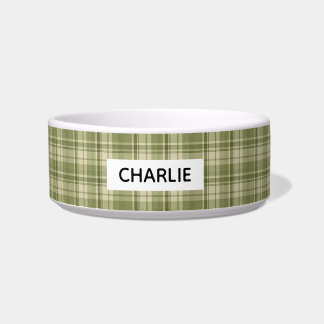 Tigela Plaid Personalizado de Estilo Fazenda Verde para A