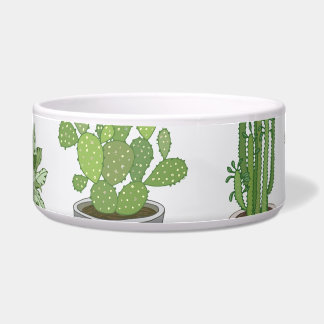 Tigela Plantas caseiras, padrão de rabisco de vintage