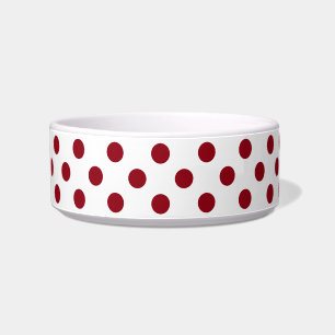 Tigela Pontos Polka Vermelho Carmesim Círculos