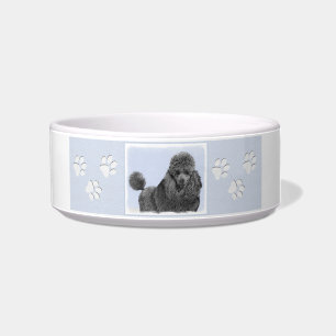 Tigela Poodle Painting Miniature Toy Black