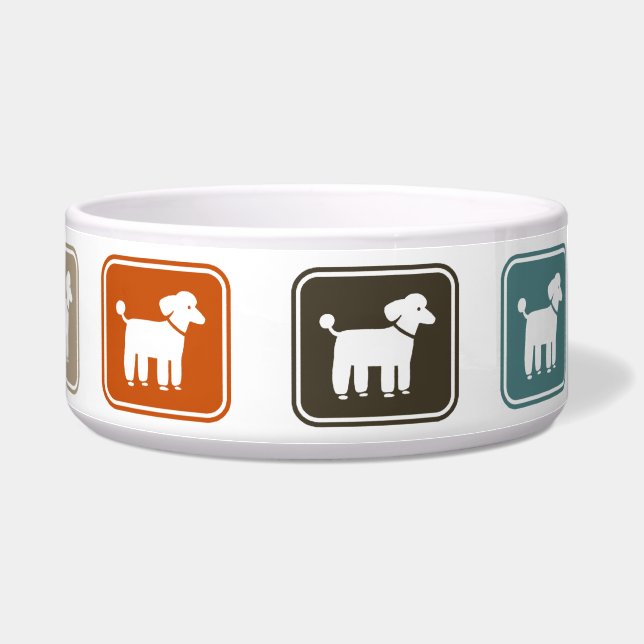 Tigela Poodles - Prato Moderno para Cachorros (Direita)