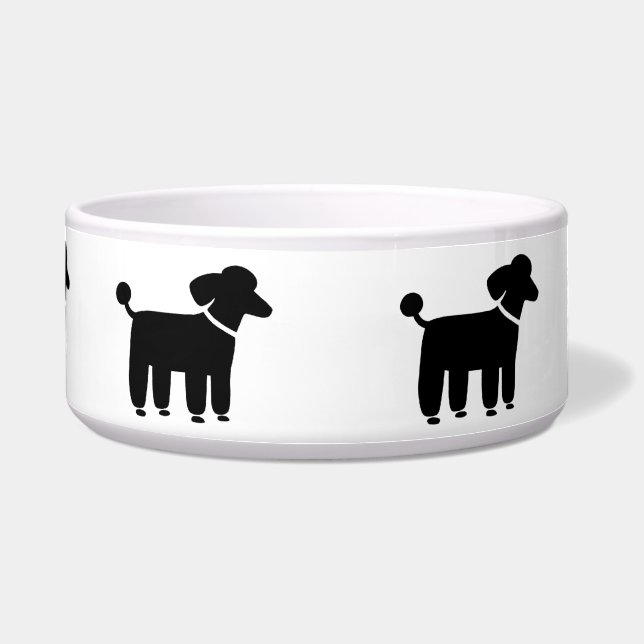 Tigela Poodles Pretos (Frente)
